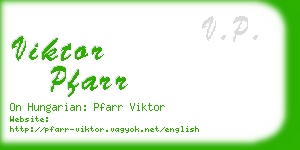 viktor pfarr business card